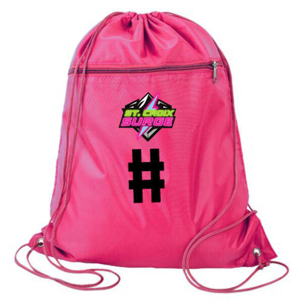 Polyester Cinchpack - Printed Logo **Add Number for $5! **  Thumbnail