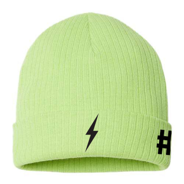 Sustainable Rib Cuffed Beanie - Embroidered Logo **Add Number for $5! ** Thumbnail