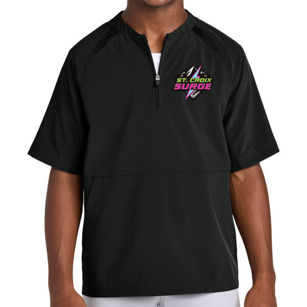 Sport-Tek Youth Repeat 1/2 Zip Short Sleeve Jacket - Printed Logo **Add Number for $5! ** Thumbnail