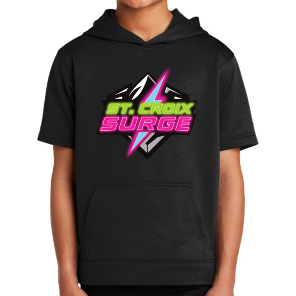 Sport-Tek Youth Sport-Wick Fleece Short Sleeve Hooded Pullover - Printed Logo **Add Number for $5! ** Thumbnail