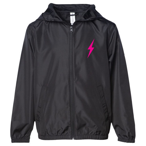 Youth Lightweight Windbreaker Full Zip jacket - Printed Logos Thumbnail