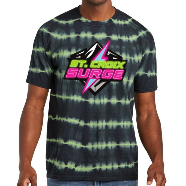 Port & Co. Allover Stripe Tie Dye Tee - Printed Logo Thumbnail