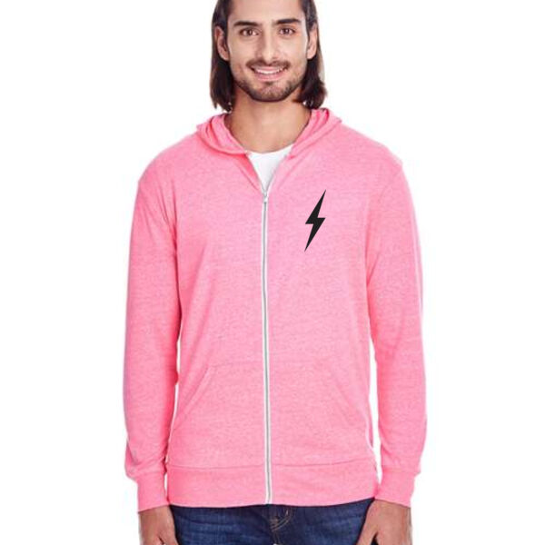 Unisex Triblend Full Zip Lightweight Hooded Sweatshirt - Printed Logos **Add Number for $5! ** Thumbnail